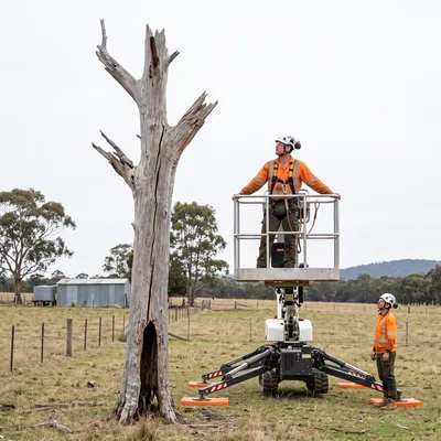 Dead-standing trees, Mount Evelyn