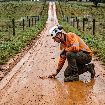 Long driveways and wet tracks, Mount Evelyn