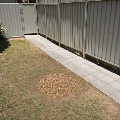 After: Bulk mulching a felled windrow, Mount Evelyn