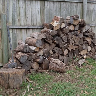 Firewood cut and stacked, Mount Evelyn
